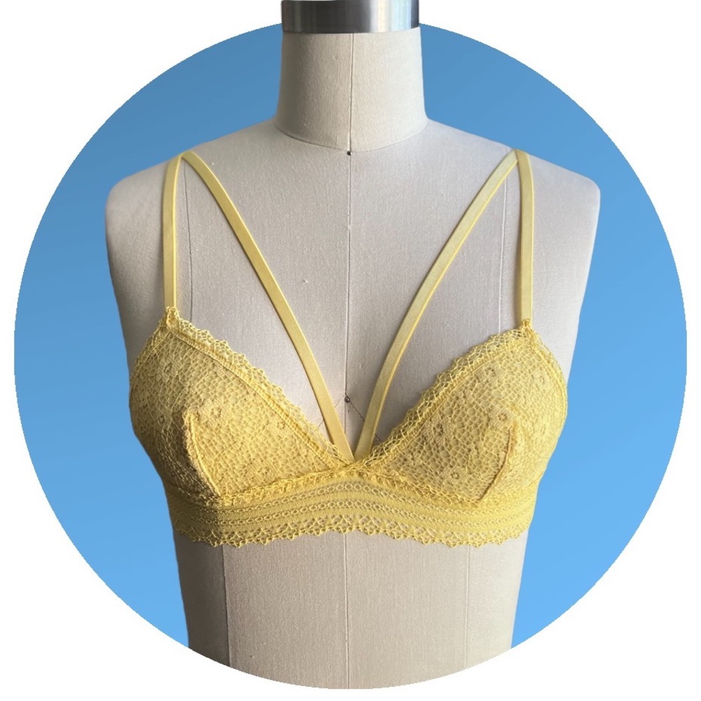 Victoria Secret Yellow Laced Bralette